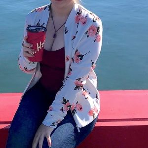 Floral bomber jacket